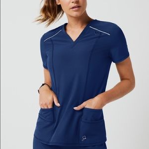NEW Jaanuu Women’s Shift V-Neck Scrub Top - Navy